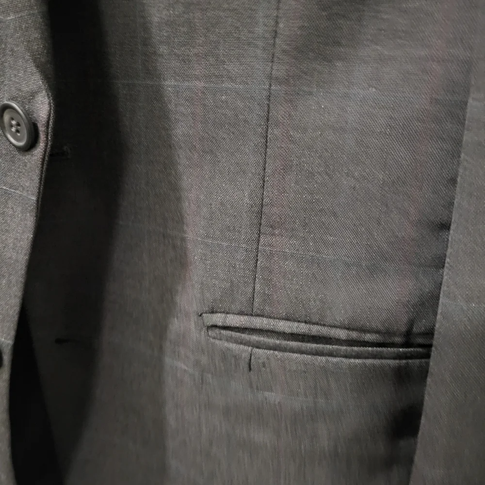 TOWNCRAFT Men's Suit, Gray Plaid, Size 40L‎